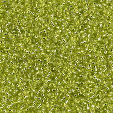 Miyuki rocailles Perlen 15/0 - Silverlined chartreuse 15-14